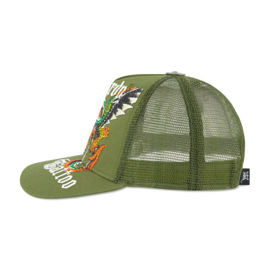 Ed Hardy - Men's Rhinestone Dragon Wings Hat