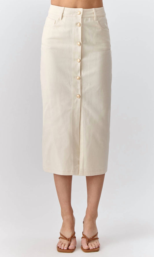 Greylin - Celine Twill Midi Skirt