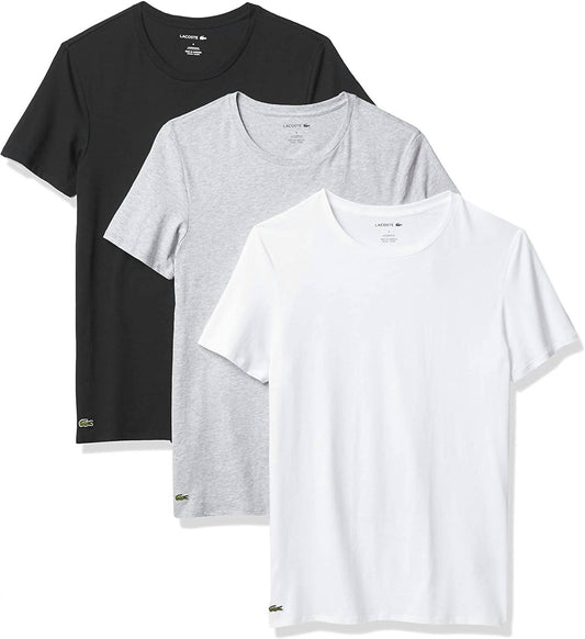 Lacoste - Men's Essentials Three Pack Crew Neck T Shirts Set