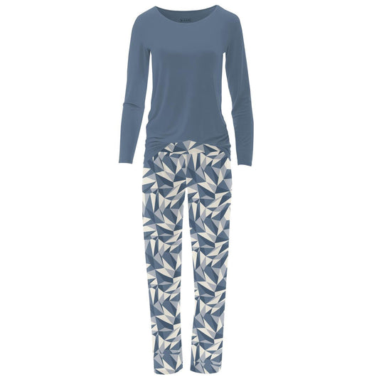 Kickee - Women's Long Sleeve Tee & Pajama Pants Set