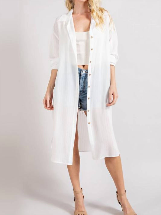 Ee:Some - Button Down Long Jacket