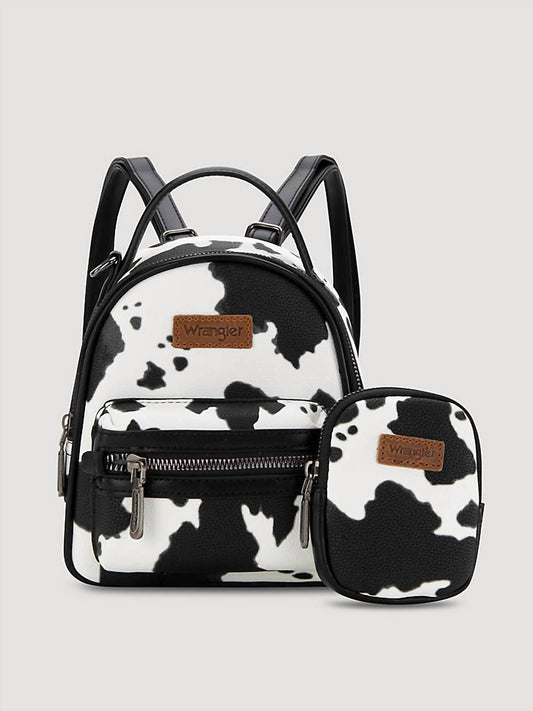 Wrangler - Mini cow print backpack