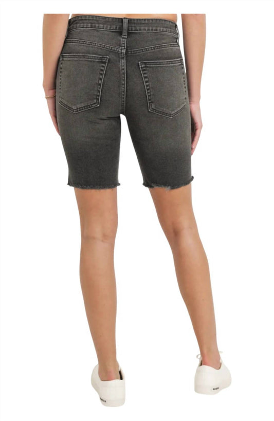 Jbd. - DESTROYED HEM BIKER SHORTS