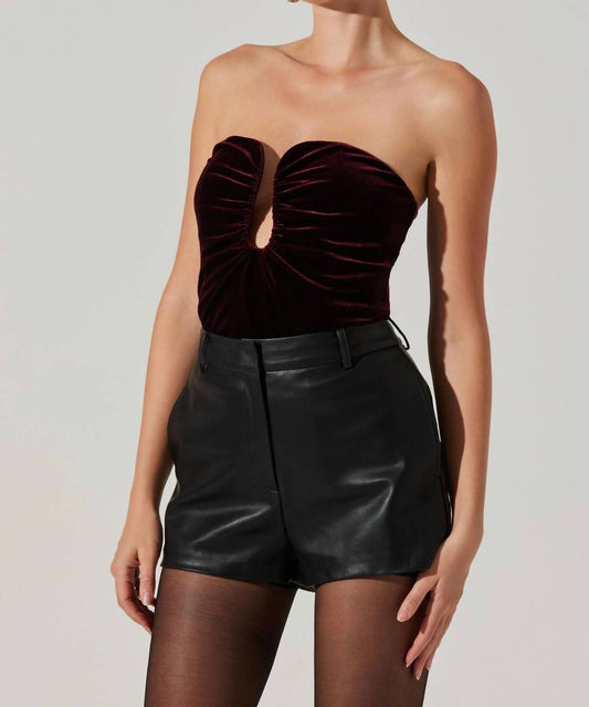 Astr - Sweetheart Velvet Top