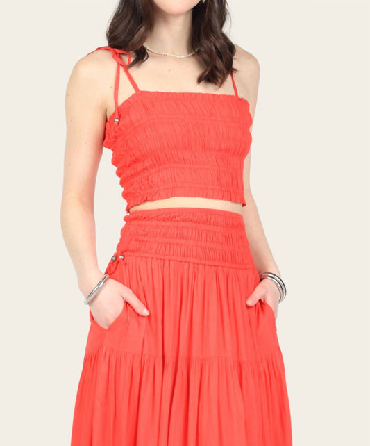 Elan - Evelyn Smocked Top