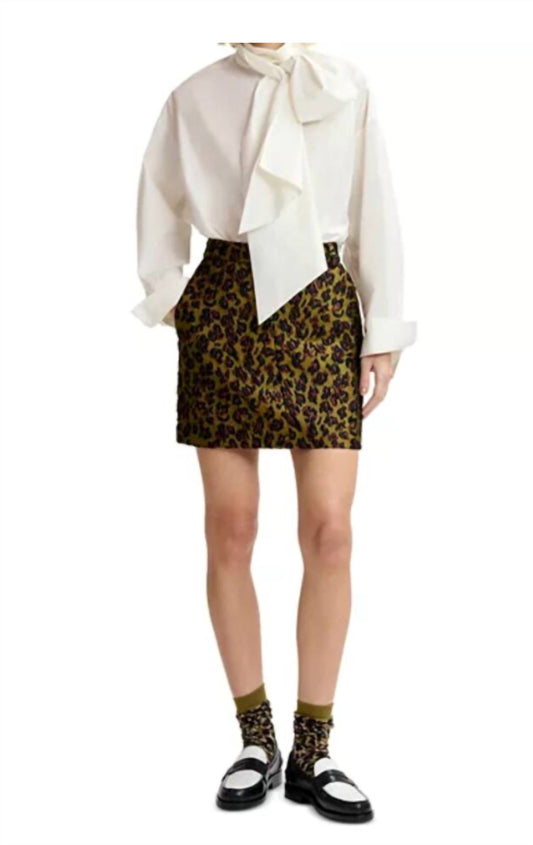 Essentiel Antwerp - Leopard Jacquard Mini Skirt