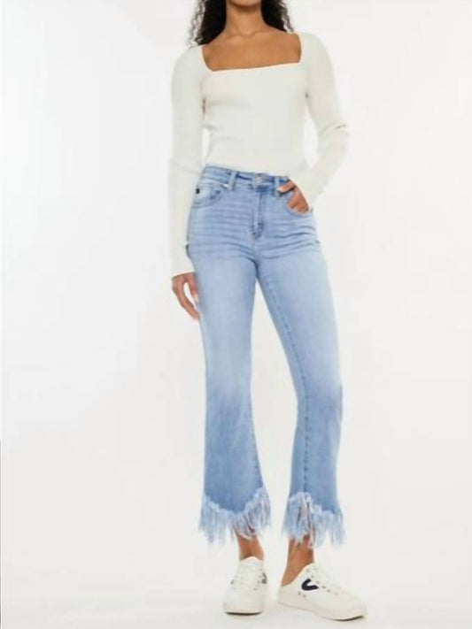 Kancan - High Rise Crop Bootcut Jeans