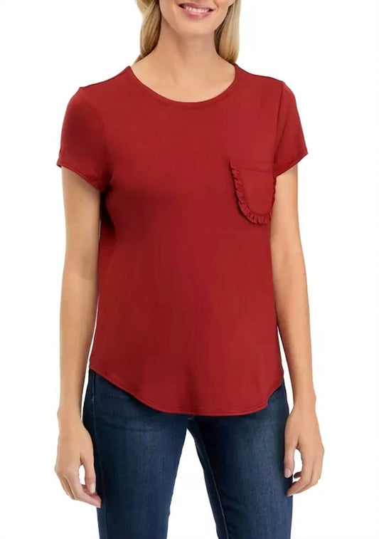 Cupio - Chest Pocket Stretch Crepe Top