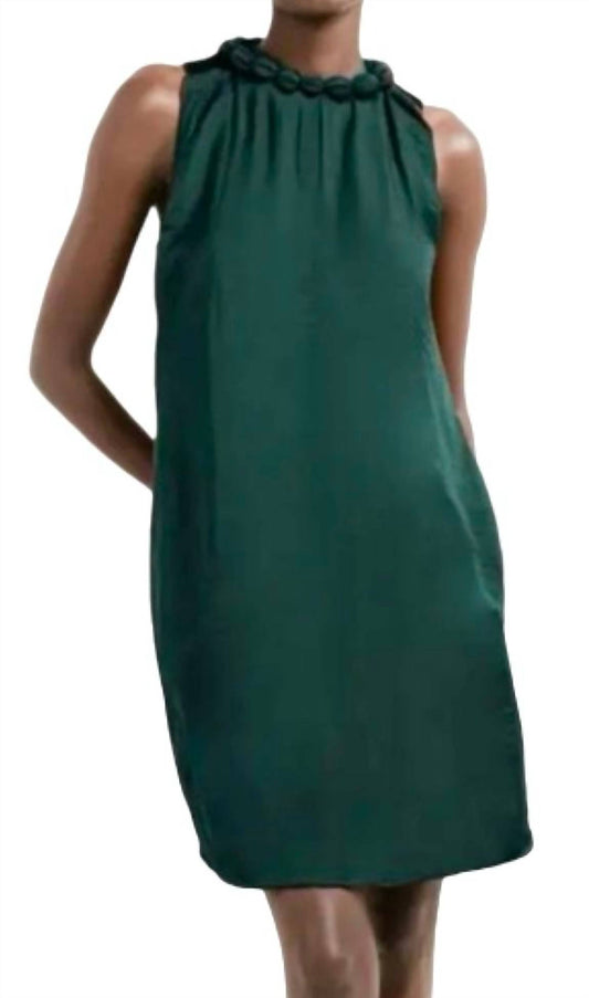 Naked Zebra - Neckline Accent Mini Shift Dress