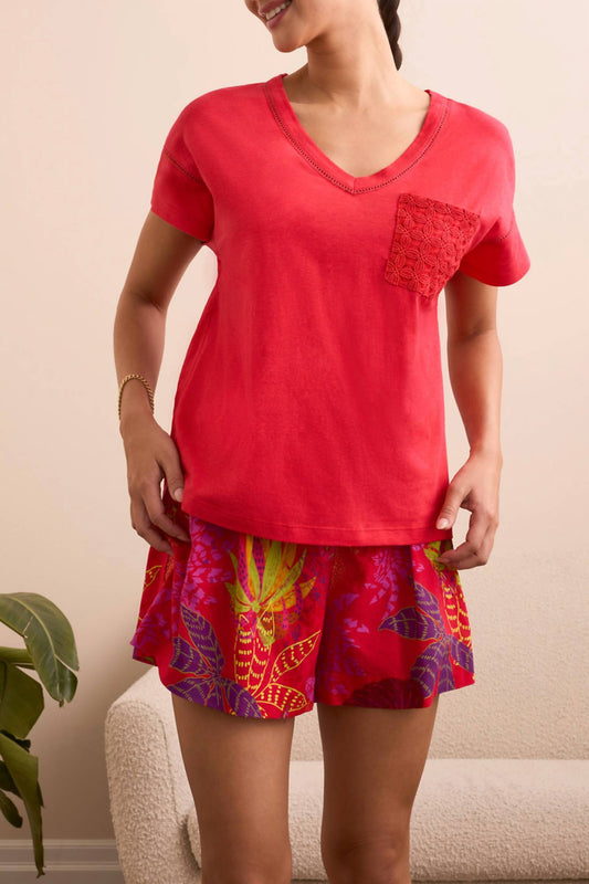 Tribal - Frill V-neck Top