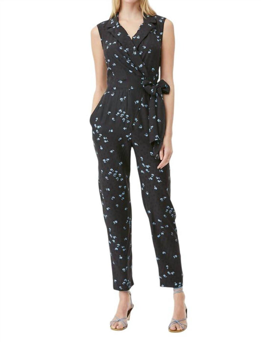 Rebecca Taylor - Tailored Leandra Fleur Silk Tie Waist Jumpsuit