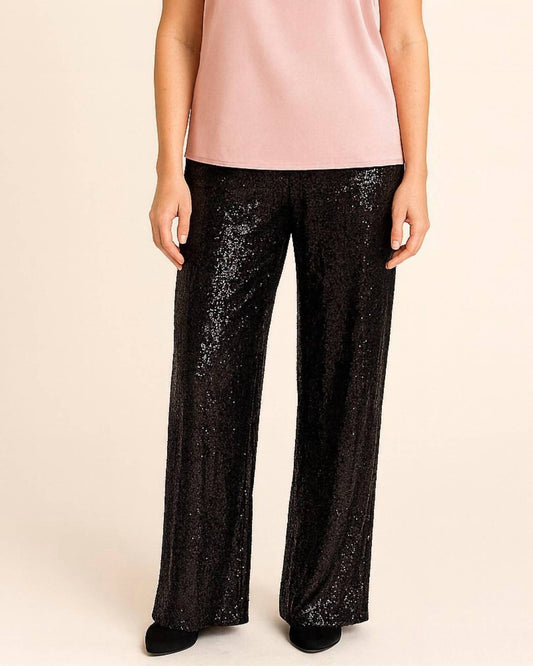 M Made In Italy - Sparkly Sequin Palazzo Pants