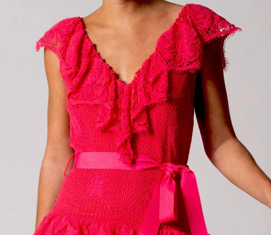 Miguelina - Coco Butterfly Scallop Mini Dress