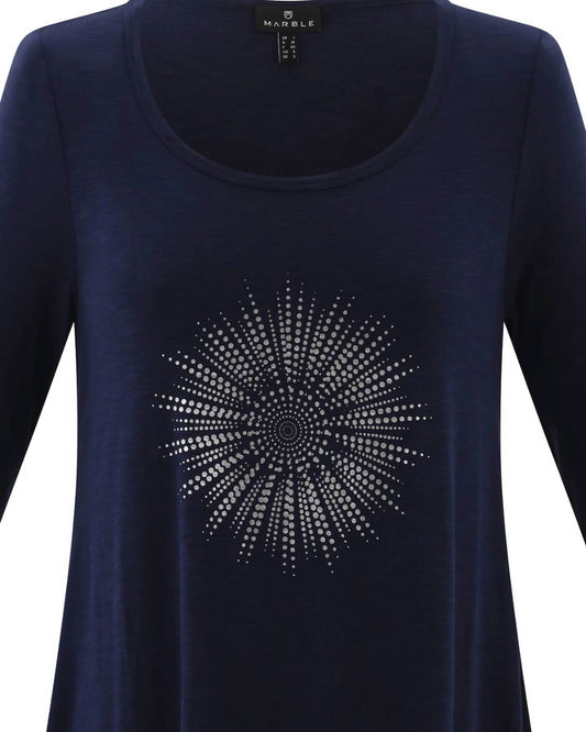 Marble - Women's Asymmetrical Tunic Top