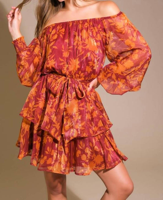 Flying Tomato - A Printed Woven Mini Dress