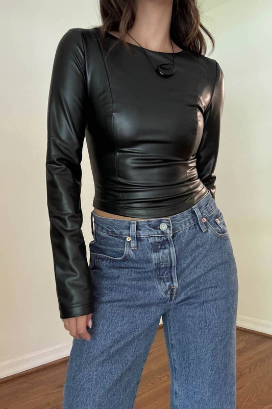Salty - Adrian Faux Leather Top