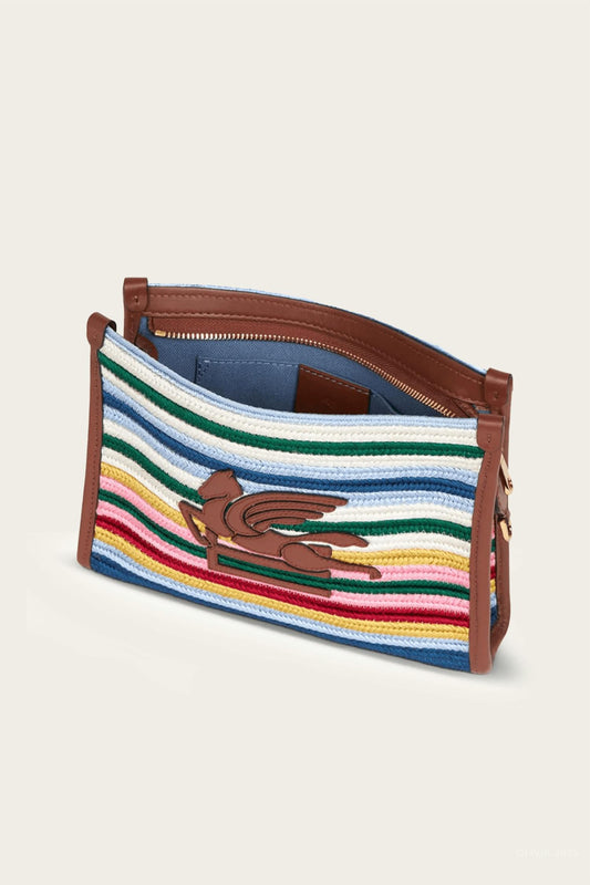 Etro - Women's Striped Fabric Clutch Bag