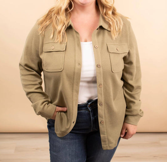 Michelle Mae - Timeless Threads Thermal Button Up Shirt