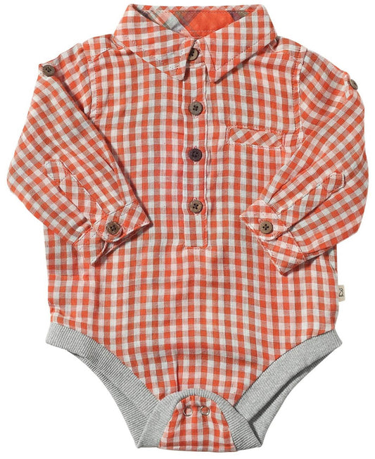 Me & Henry - Boy's Jasper Woven Onesie