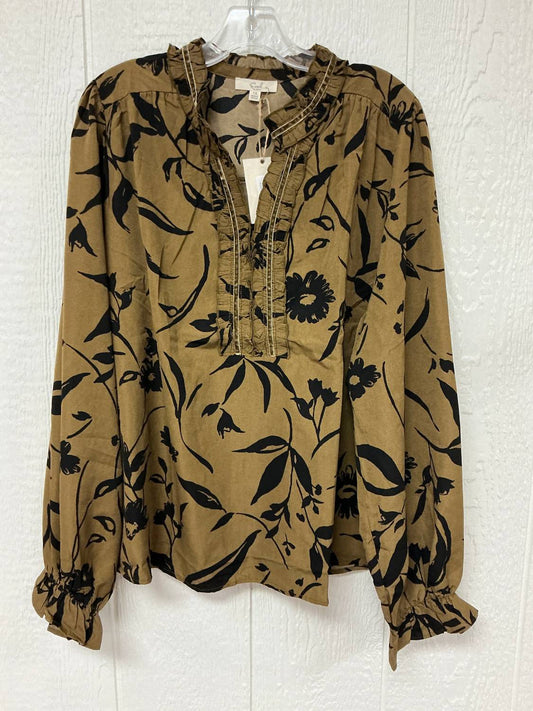 Easel - Women's Long Sleeve Printed Wool Blouse