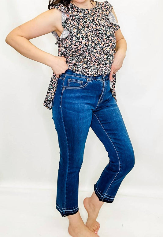 Tribal - Sophia Curvy Micro Flare Crop Jeans