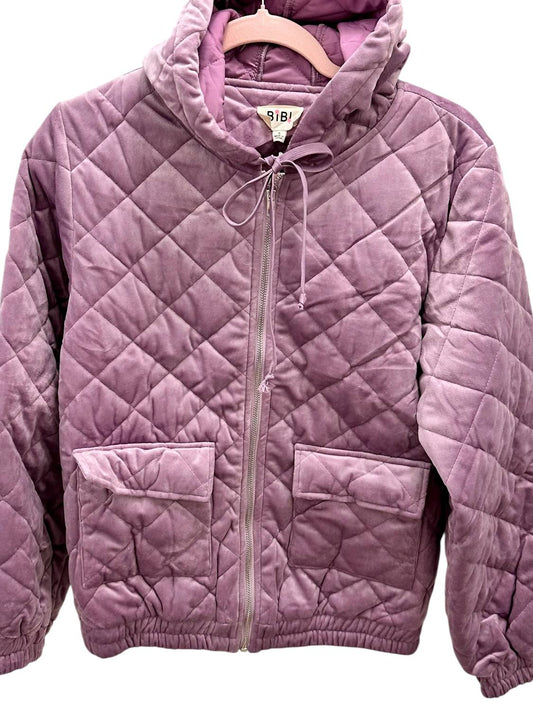 Bibi - Women's Quilted Velvet Hood Jacket