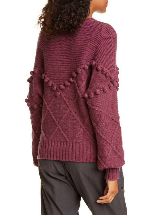 Nsf - Kaaya Textured Mixed Knit Pullover Sweater