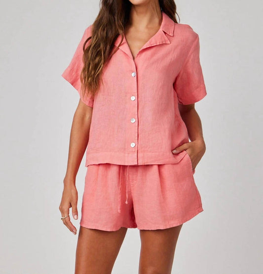 Bella Dahl - Short Sleeve Flowy Button Down Shirt