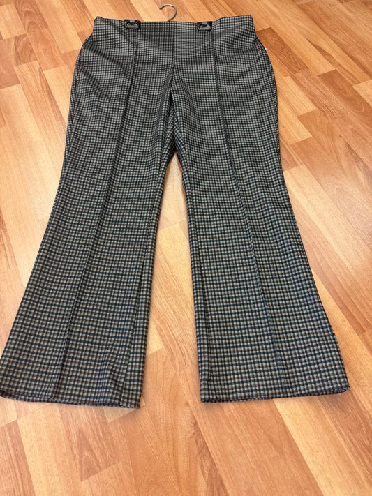 Tribal - WOMEN'S FLARE PULLOVER MULTI CHECK PONTE PANT