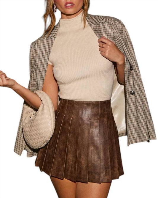 Promesa - Leather Mini Skirt