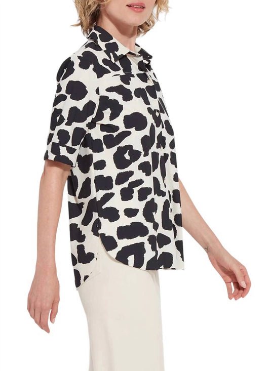 Lysse - PRINTED JOSIE SHORT SLEEVE BUTTON DOWN SHIRT