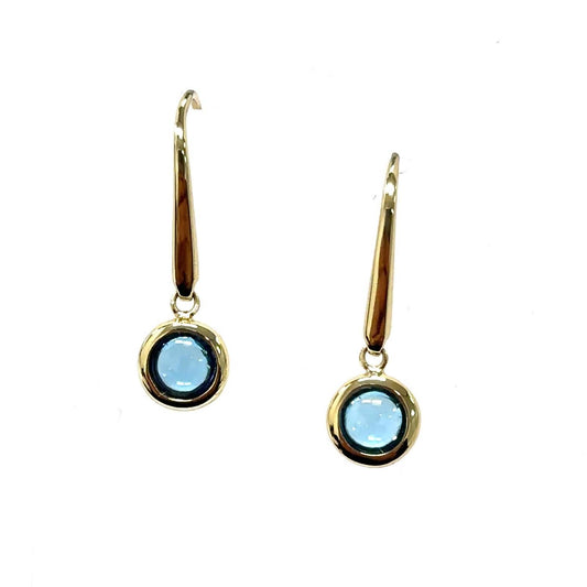 Aamiaa - Color Candy Collection Earrings With 5mm Round Swiss Blue Topaz
