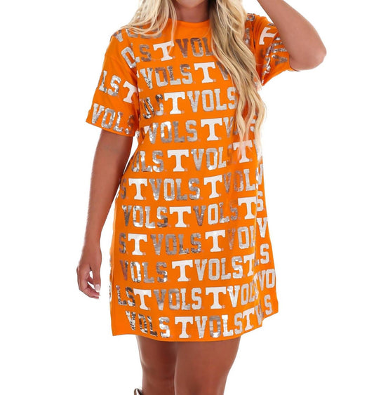 Stewart Simmons - Tennessee Sequin Repeat T-shirt Mini Dress