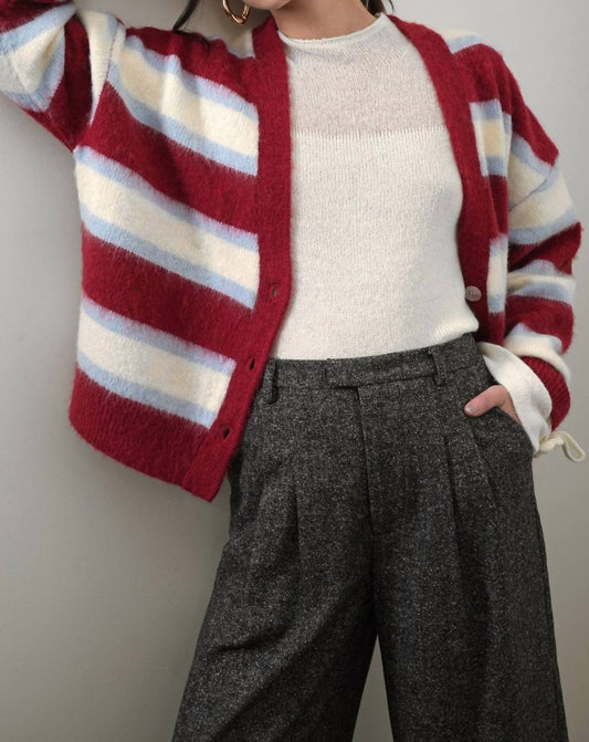 Greylin - Fallon Cozy Oversized Stripe Cardigan