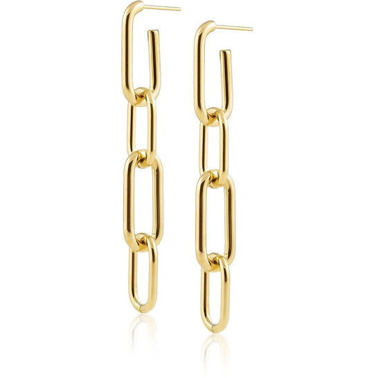Sahira - Women's Carrie 2-in-1 Paperclip Link Earrings