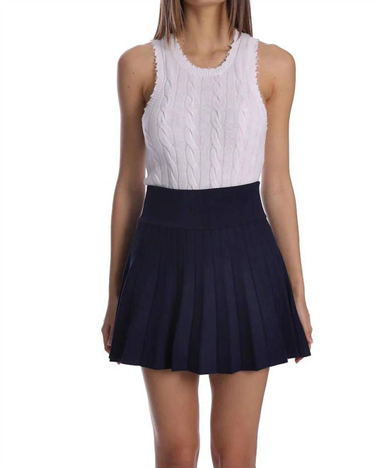 Minnie Rose - Viscose Pleated Tennis Skort
