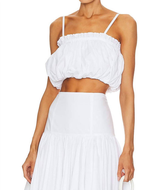 Cinq A Sept - Ivee Crop Puffball Sleeveless Top