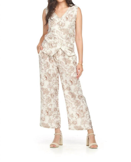 Papillon - Floral Linen Blend Vest