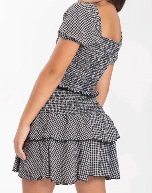 Cheryl Creations - Tween Plaid Ruffle Skirt and Top Set