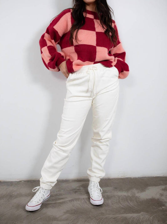 Double Zero - Teegan Faux Leather Joggers