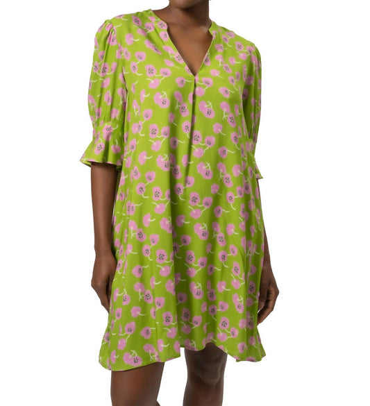 Area Stars - Floral V-neck Short Dress