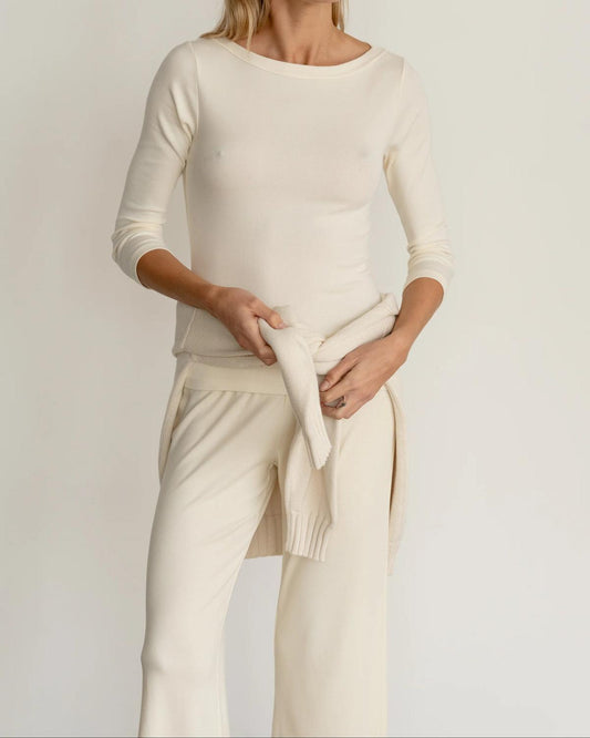 Donni. - Baby Rib Boatneck Tee