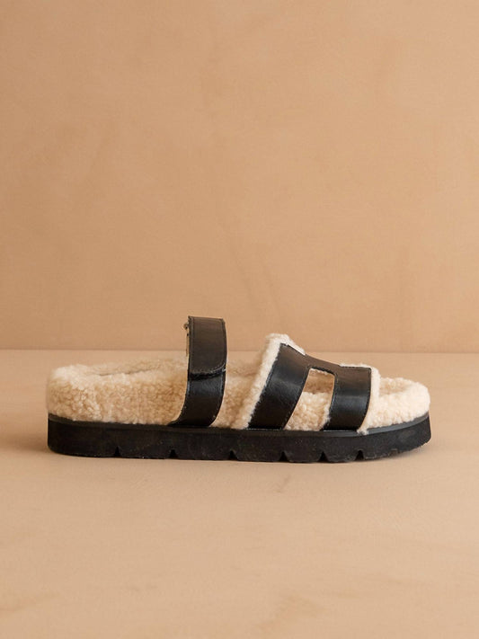 Oasis Society - Women's Alpine Faux Shearling Sandals