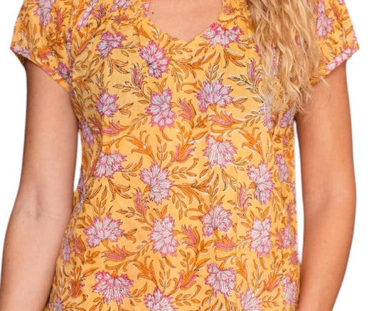 Just Darviny - Sally Floral V-neck Dress