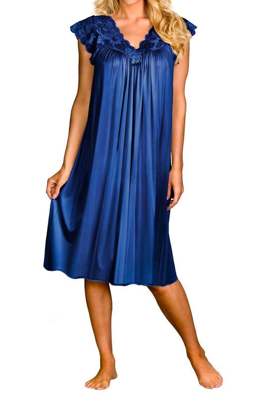 Shadowline Lingerie - Short Lace Cap Sleeve Nightgown