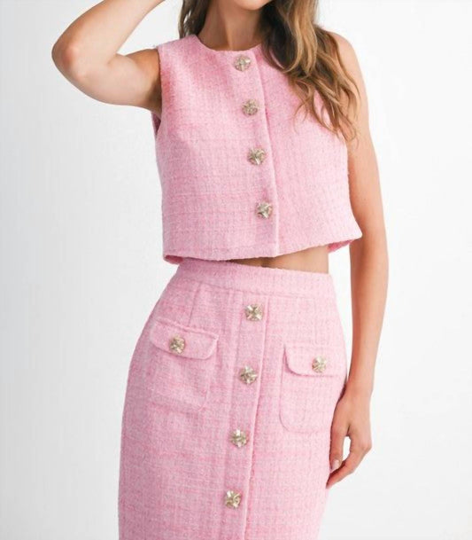 Mable - Penelope Tweed Vest Top