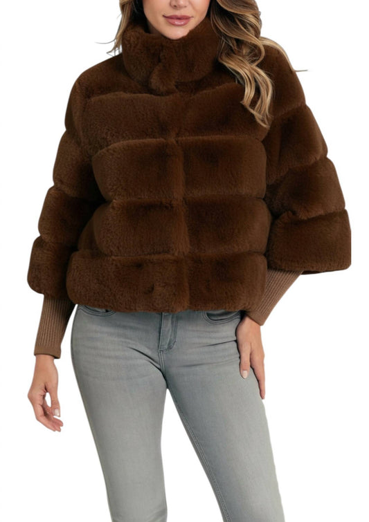 Love Token - Sami Long Sleeve Faux Fur Jacket