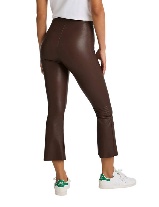 Commando - Faux Leather Crop Flare Legging