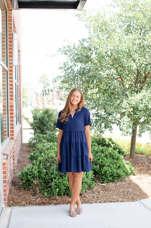 Charlie B - Women's Tiered Linen Dress