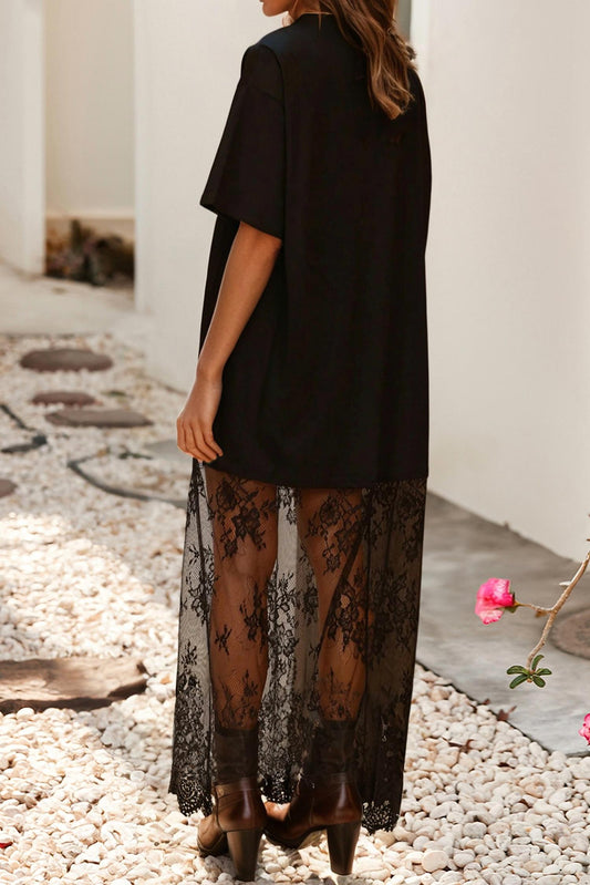 Little Daisy Closet - Short Sleeve Lace Dress